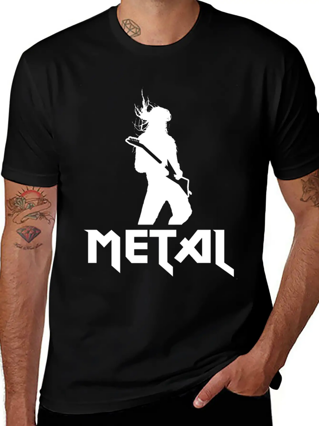 Metal Guitar Electric Guitar Gift Band Stylish Everyday T-Shirt – Unisex Basic Cotton Tee