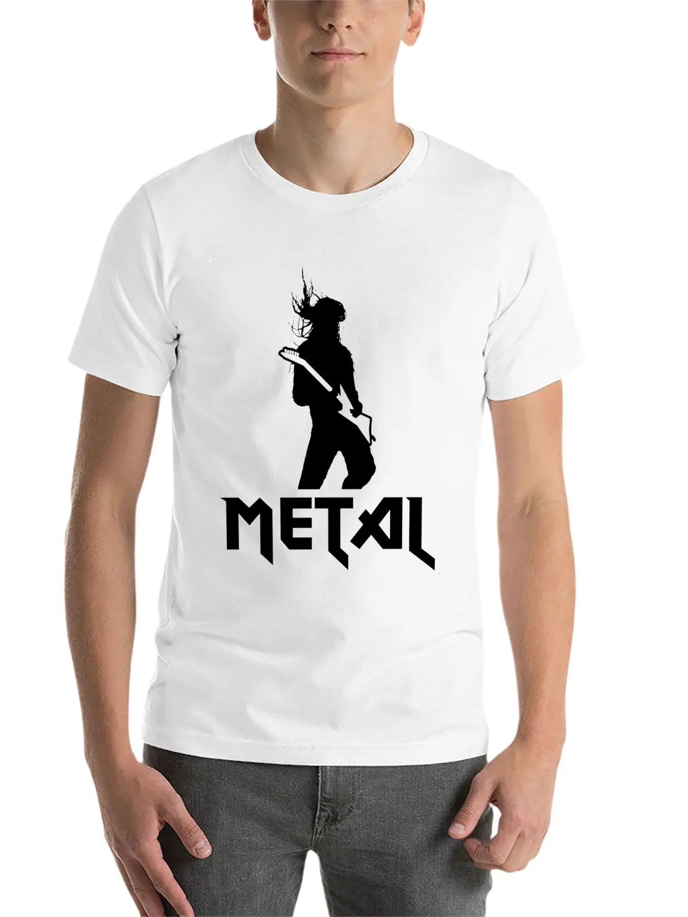 Metal Guitar Electric Guitar Gift Band Stylish Everyday T-Shirt – Unisex Basic Cotton Tee