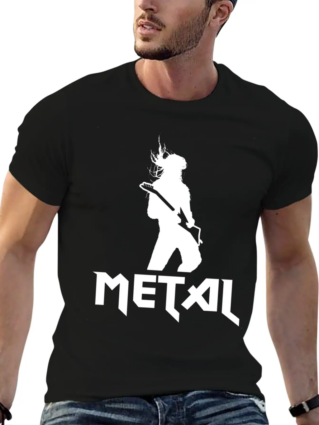 Metal Guitar Electric Guitar Gift Band Stylish Everyday T-Shirt – Unisex Basic Cotton Tee