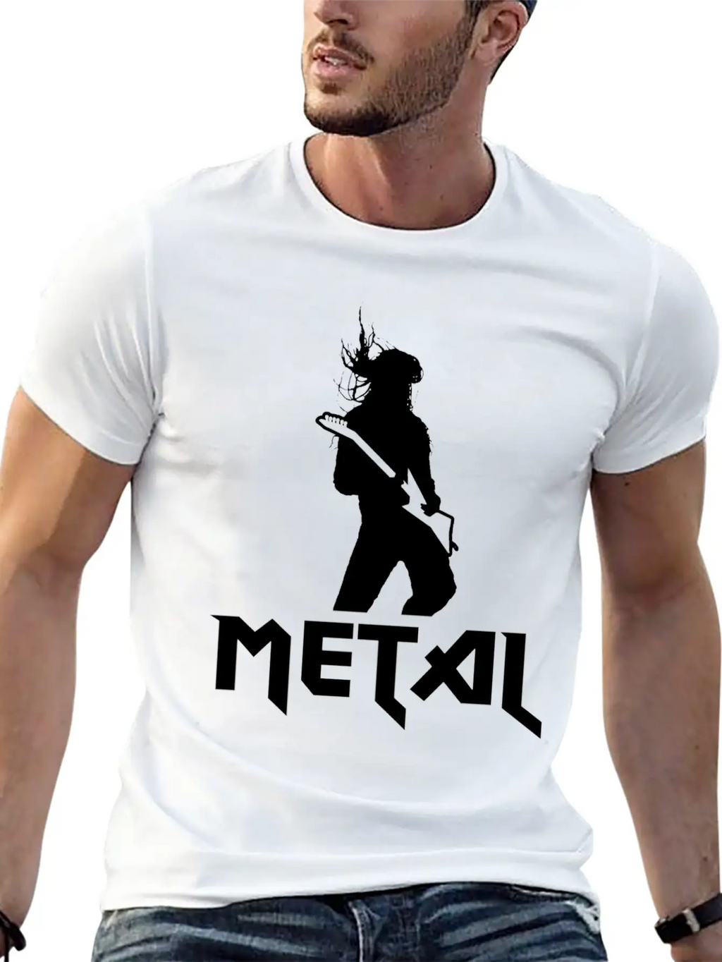 Metal Guitar Electric Guitar Gift Band Stylish Everyday T-Shirt – Unisex Basic Cotton Tee