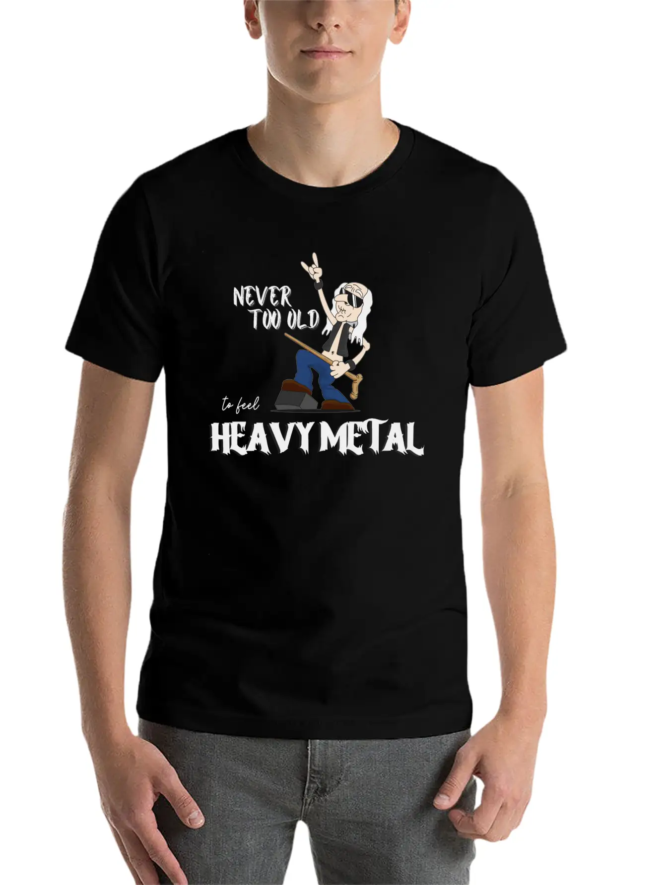 Metal Oldie White Breathable Soft Cotton T-Shirt – Timeless Casual Look