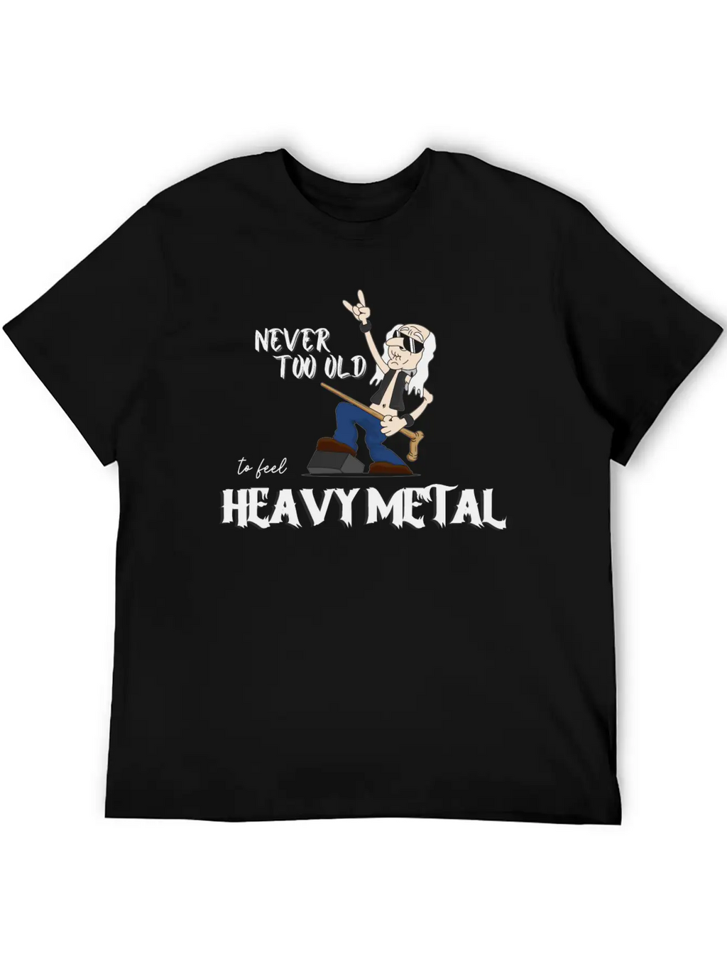 Metal Oldie White Breathable Soft Cotton T-Shirt – Timeless Casual Look