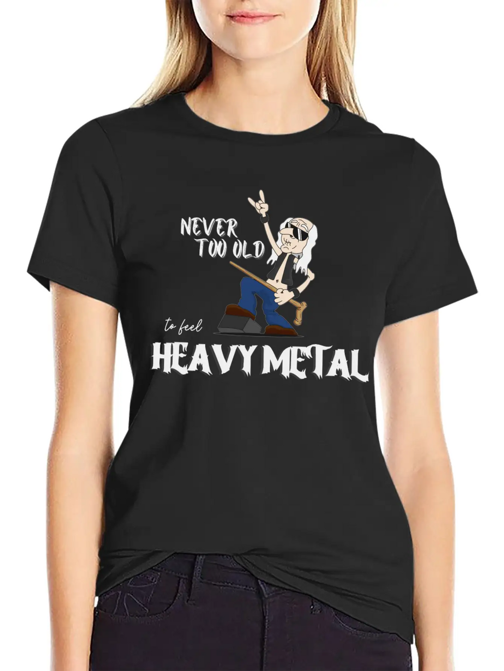 Metal Oldie White Breathable Soft Cotton T-Shirt – Timeless Casual Look