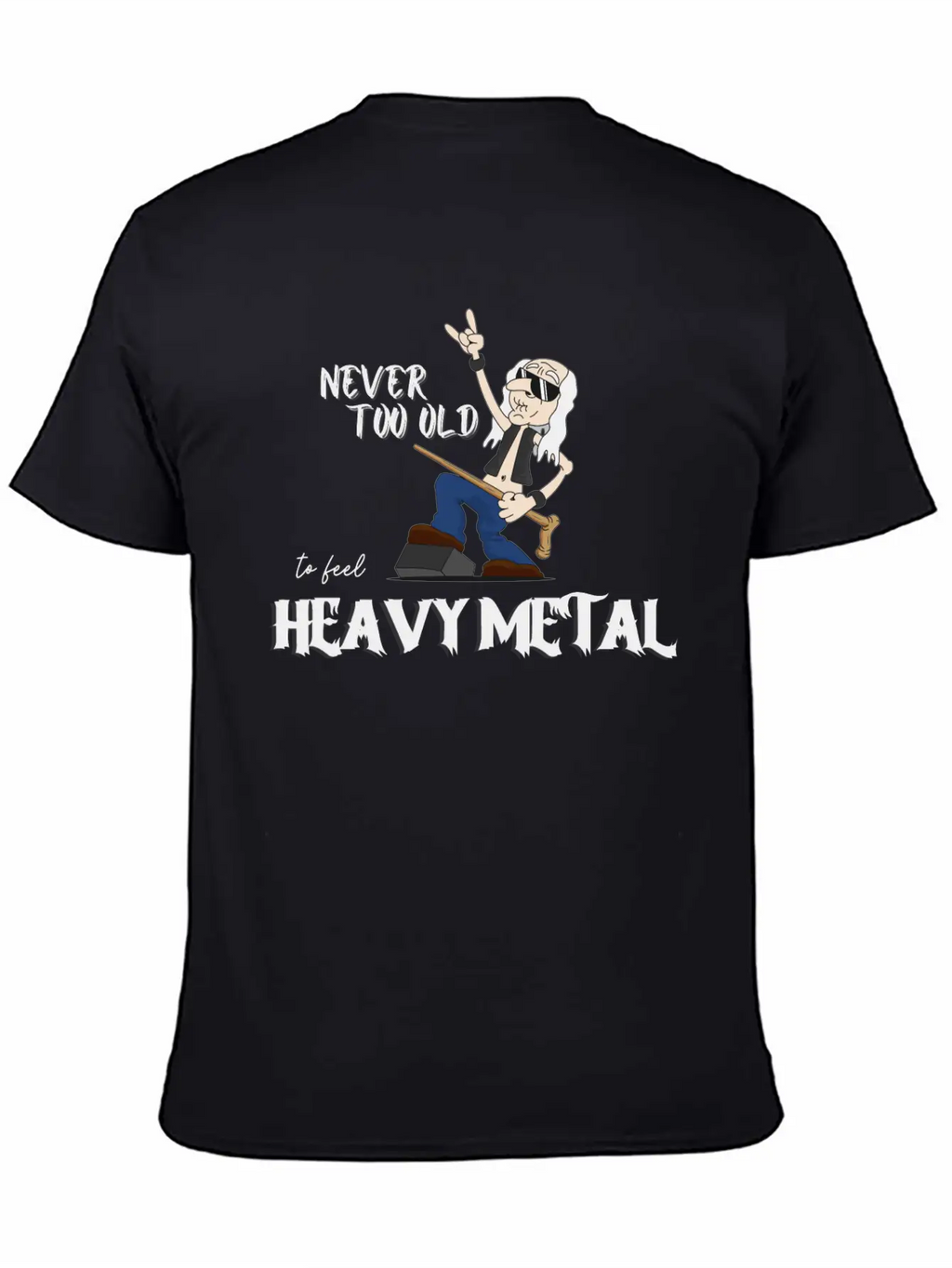 Metal Oldie White Breathable Soft Cotton T-Shirt – Timeless Casual Look