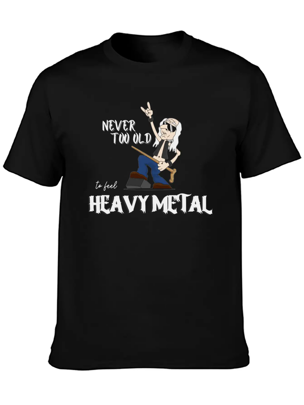 Metal Oldie White Breathable Soft Cotton T-Shirt – Timeless Casual Look