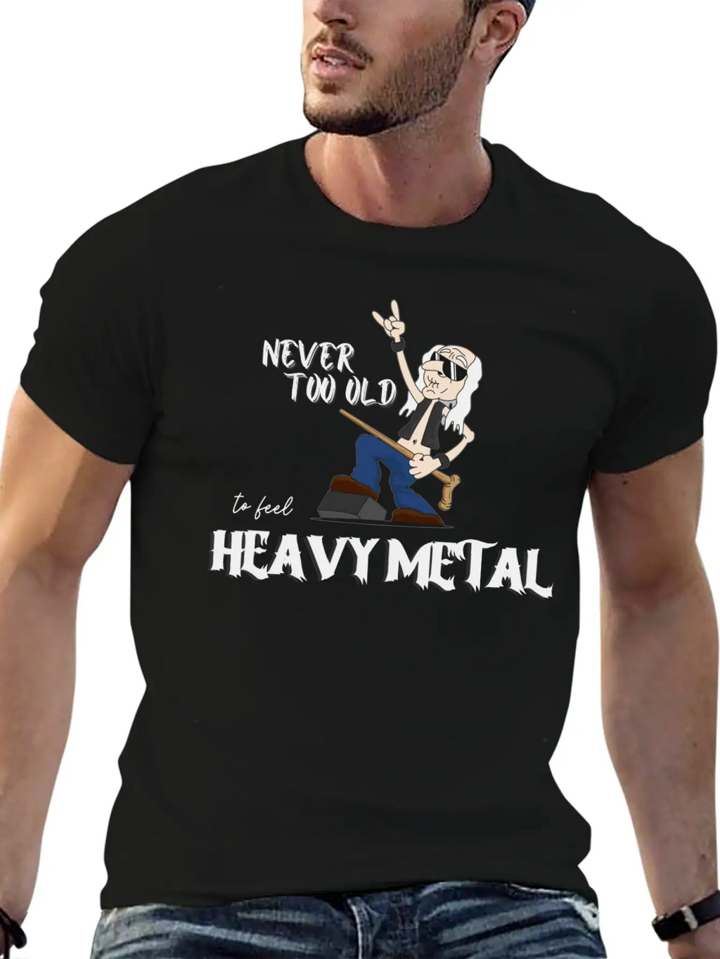 Metal Oldie White Breathable Soft Cotton T-Shirt – Timeless Casual Look