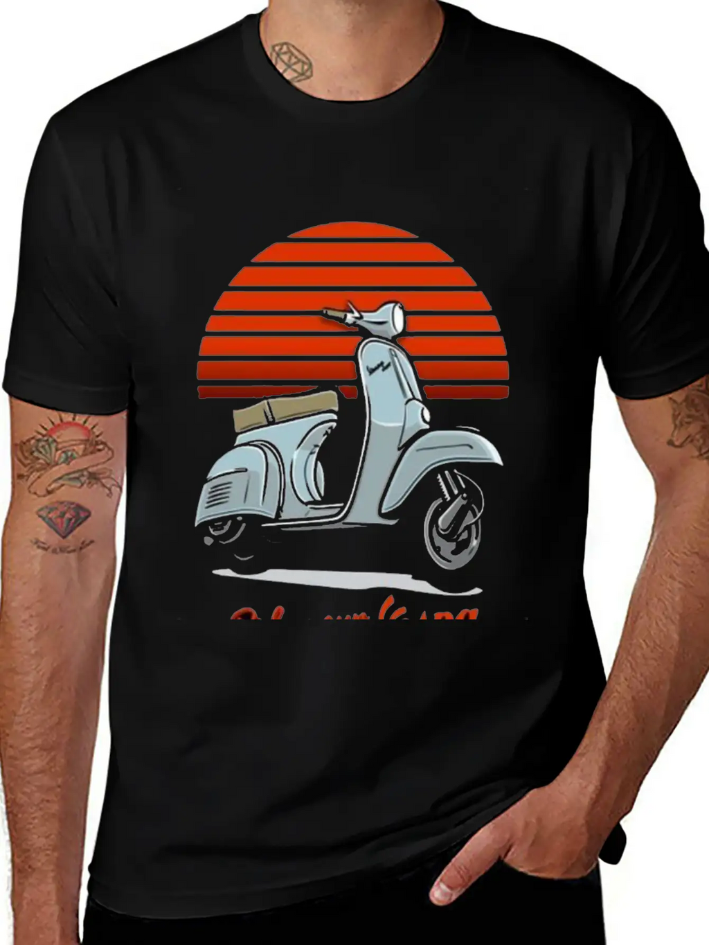 Metal Poster Vespaa Unisex Casual T-Shirt – Clean Design For Daily Comfort