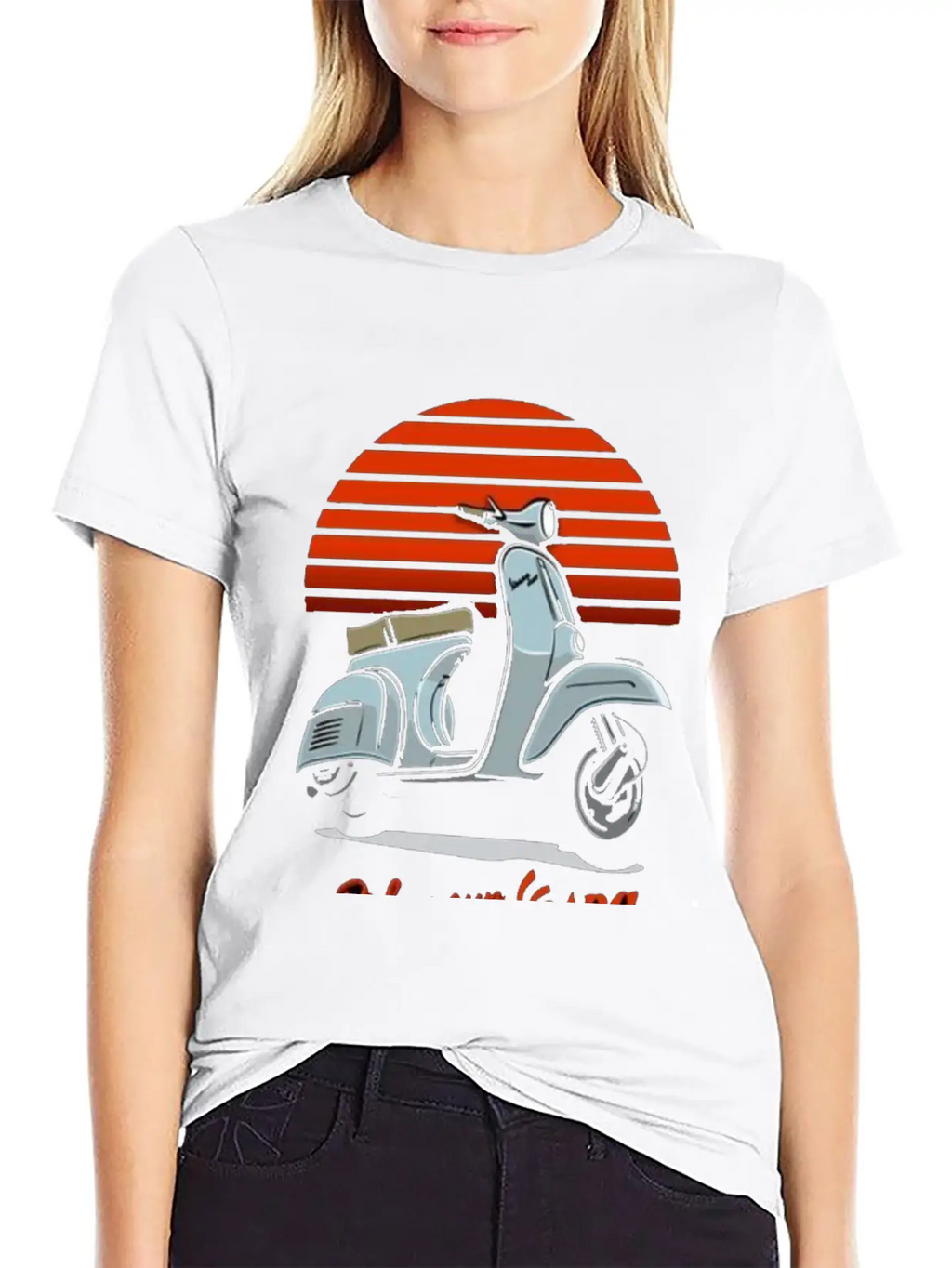 Metal Poster Vespaa Unisex Casual T-Shirt – Clean Design For Daily Comfort