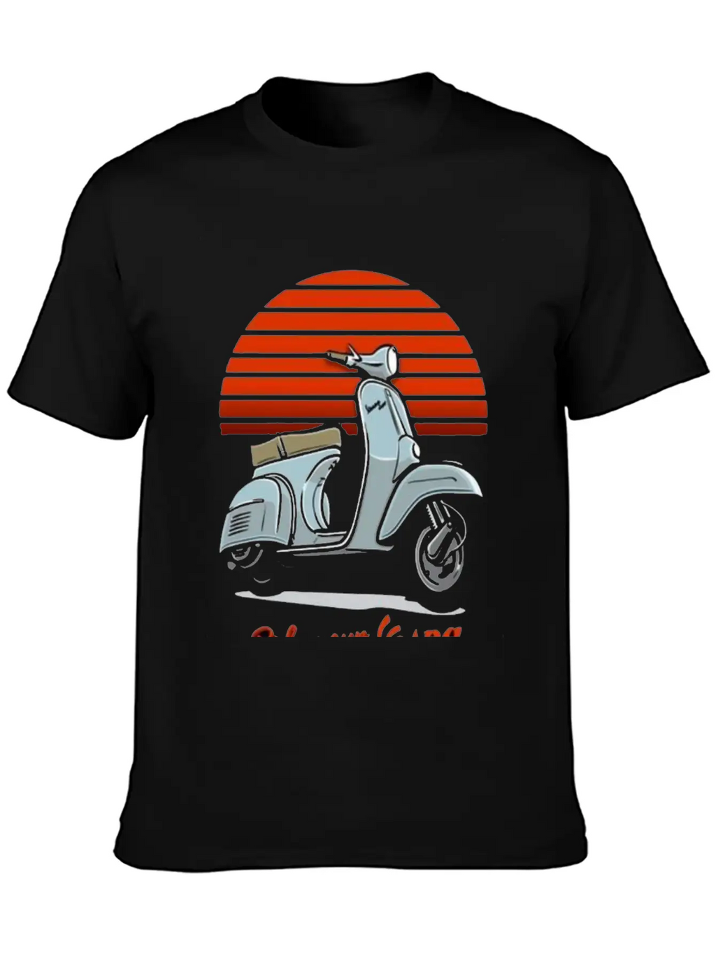 Metal Poster Vespaa Unisex Casual T-Shirt – Clean Design For Daily Comfort