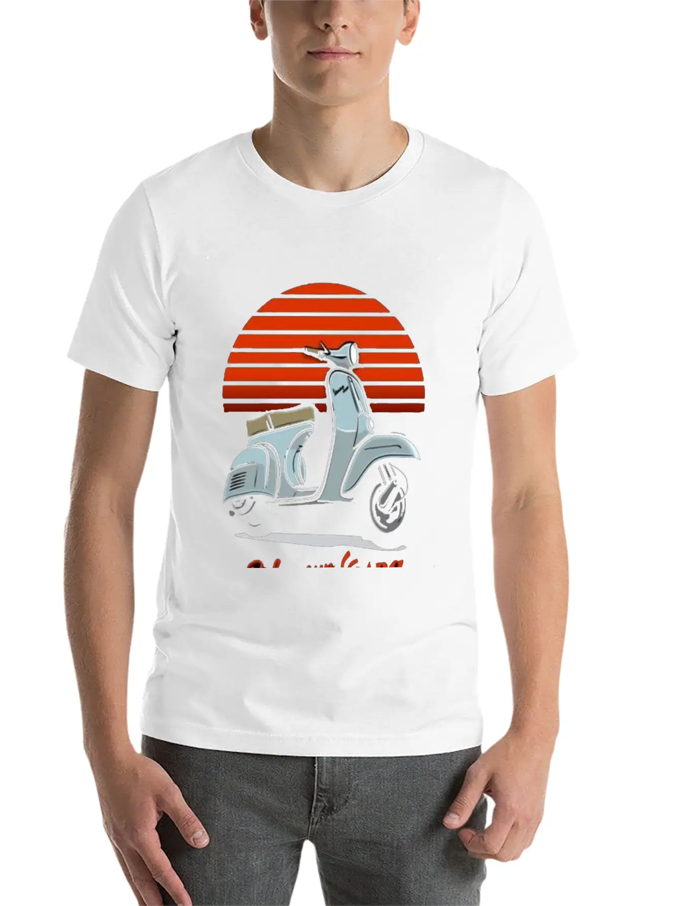 Metal Poster Vespaa Unisex Casual T-Shirt – Clean Design For Daily Comfort