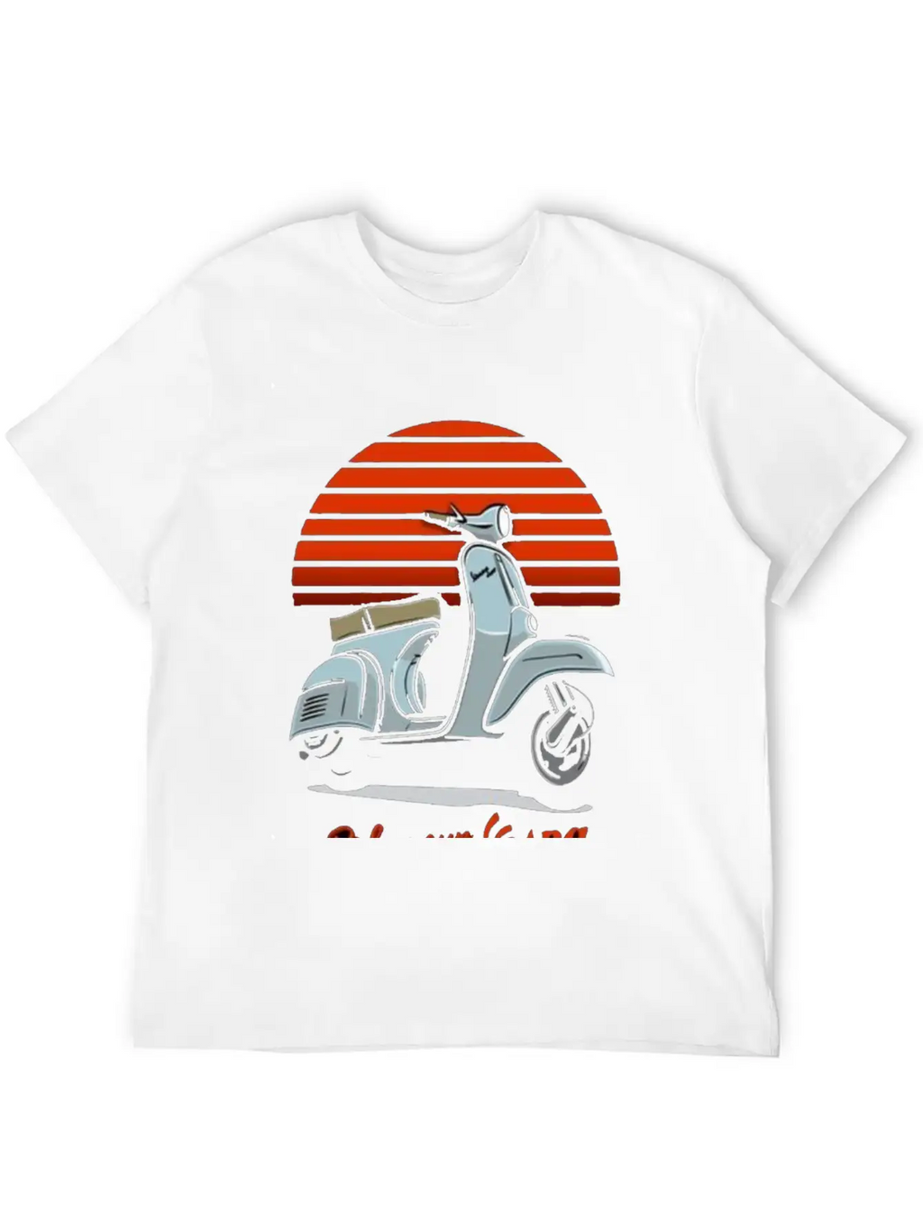 Metal Poster Vespaa Unisex Casual T-Shirt – Clean Design For Daily Comfort