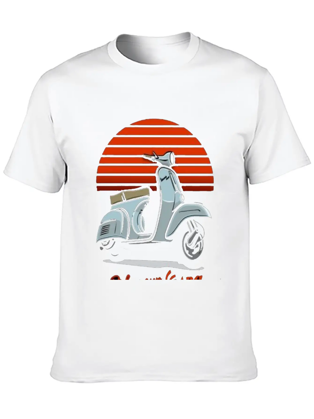 Metal Poster Vespaa Unisex Casual T-Shirt – Clean Design For Daily Comfort