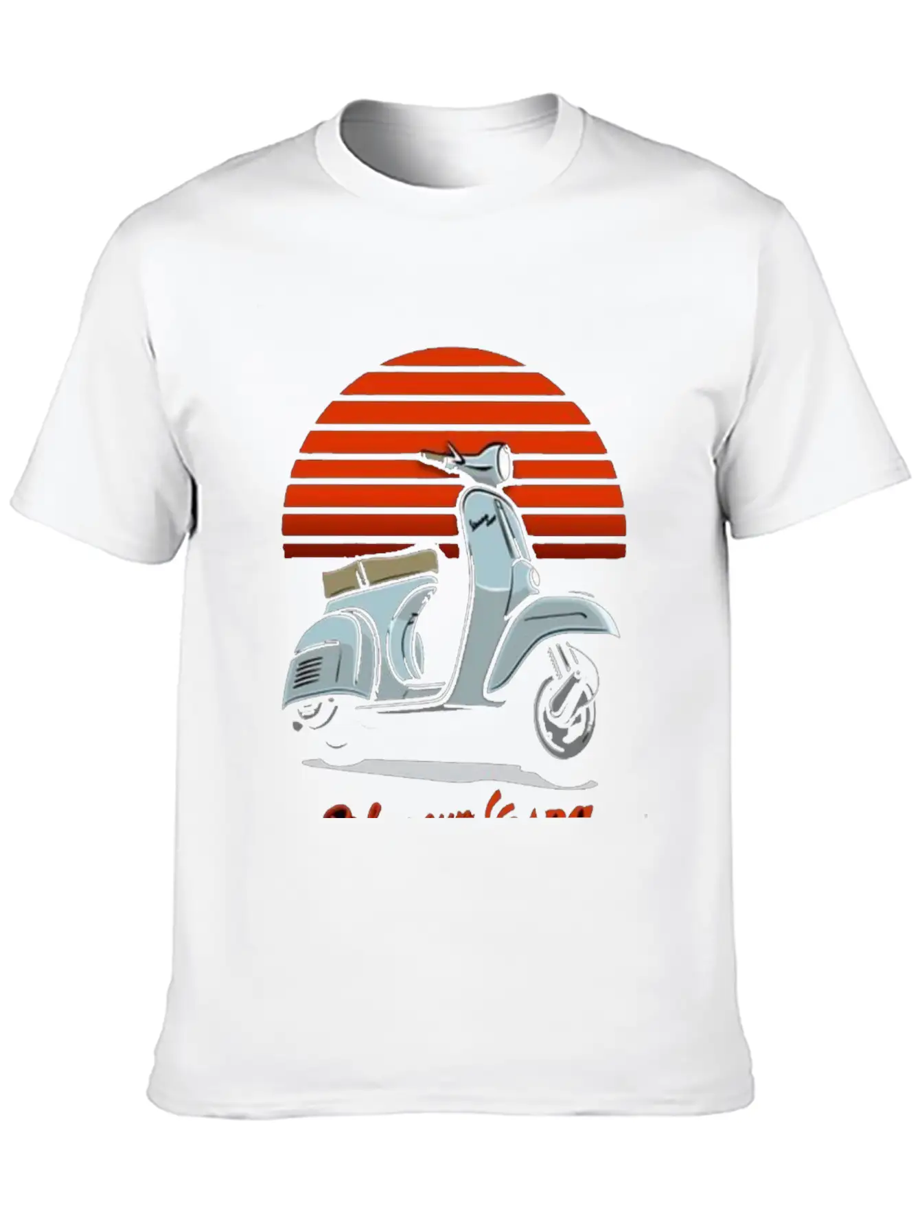 Metal Poster Vespaa Unisex Casual T-Shirt – Clean Design For Daily Comfort