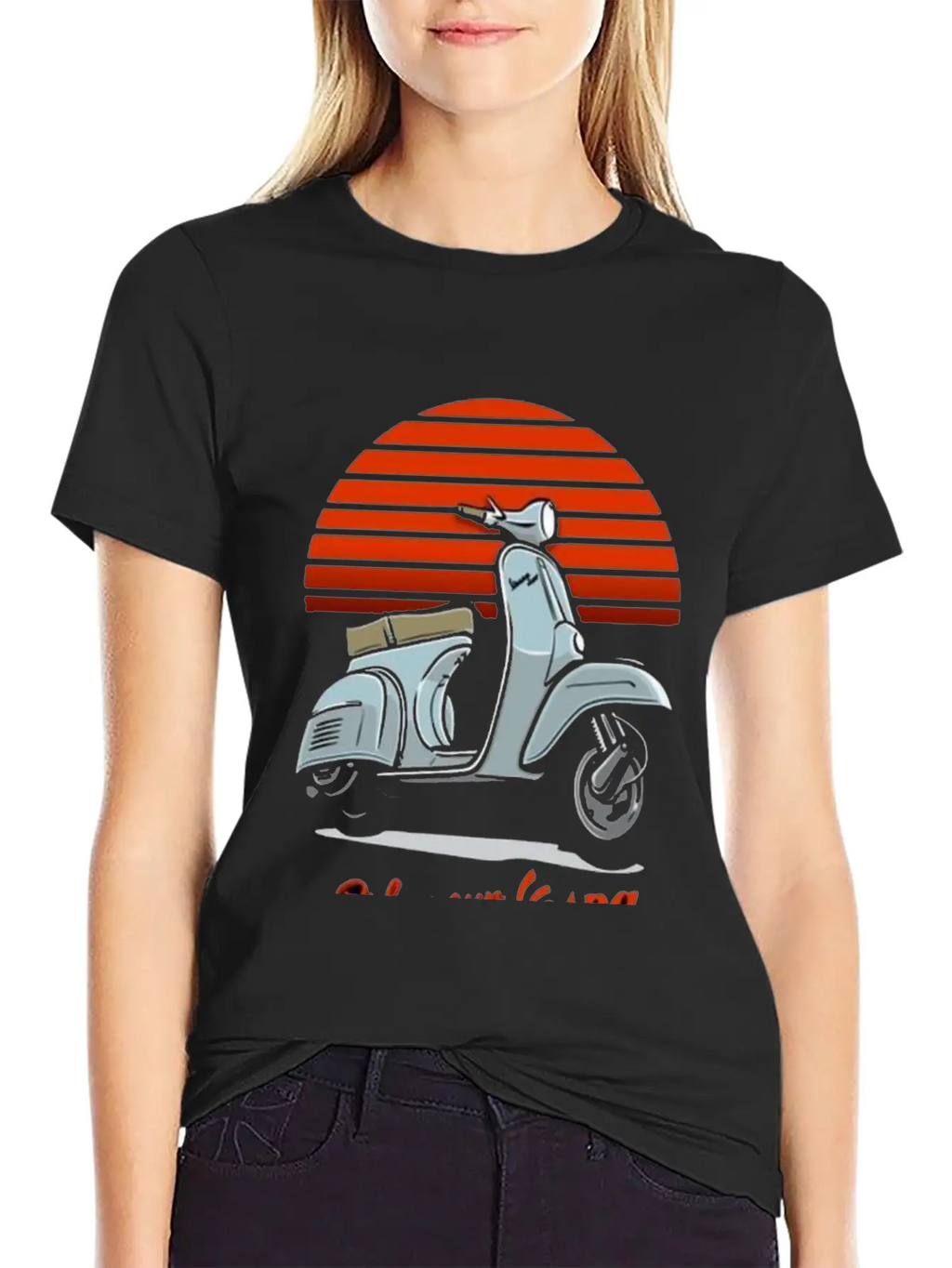 Metal Poster Vespaa Unisex Casual T-Shirt – Clean Design For Daily Comfort