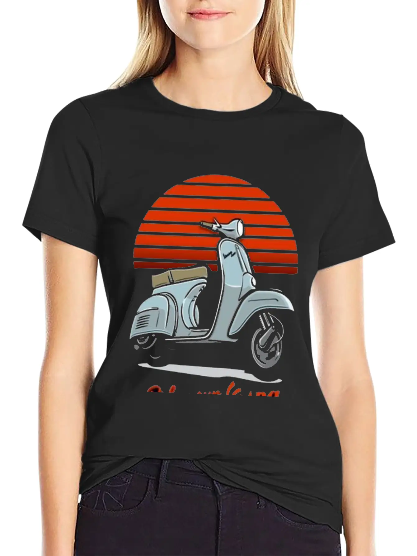 Metal Poster Vespaa Unisex Casual T-Shirt – Clean Design For Daily Comfort