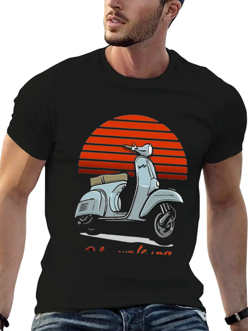 Metal Poster Vespaa Unisex Casual T-Shirt – Clean Design For Daily Comfort