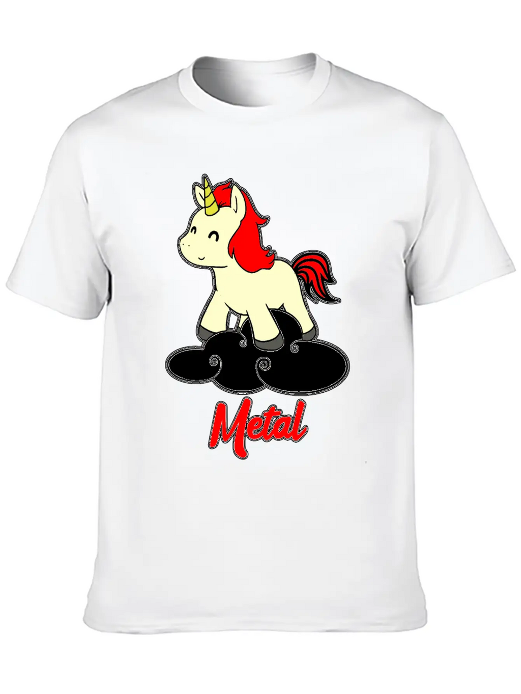 Metal Unicorn - Unicorn - Metal - Music Unisex Casual T-Shirt – Clean Design For Daily Comfort