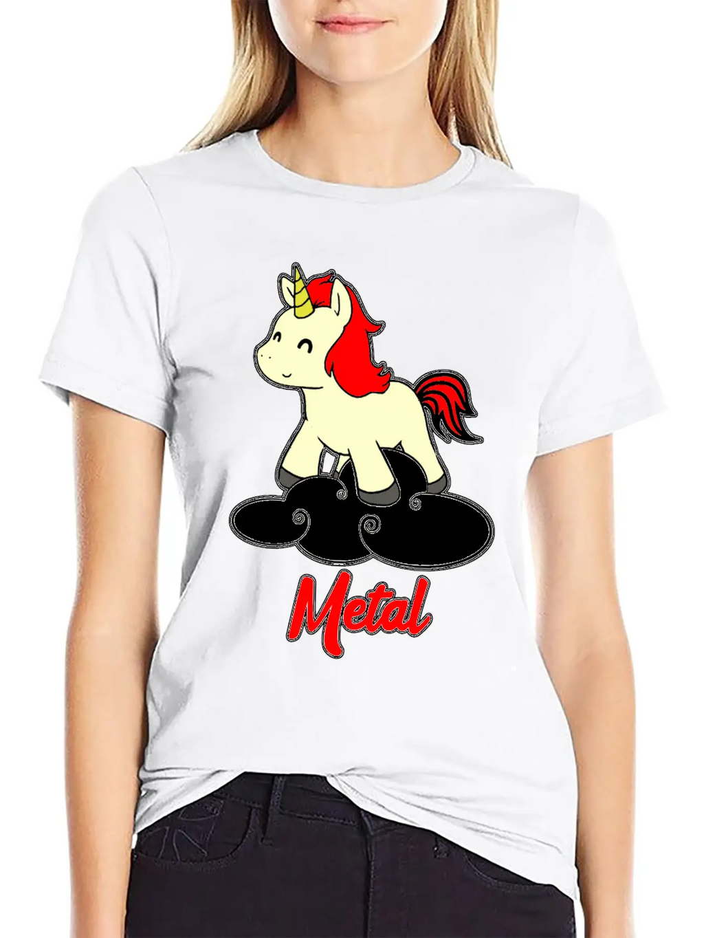 Metal Unicorn - Unicorn - Metal - Music Unisex Casual T-Shirt – Clean Design For Daily Comfort