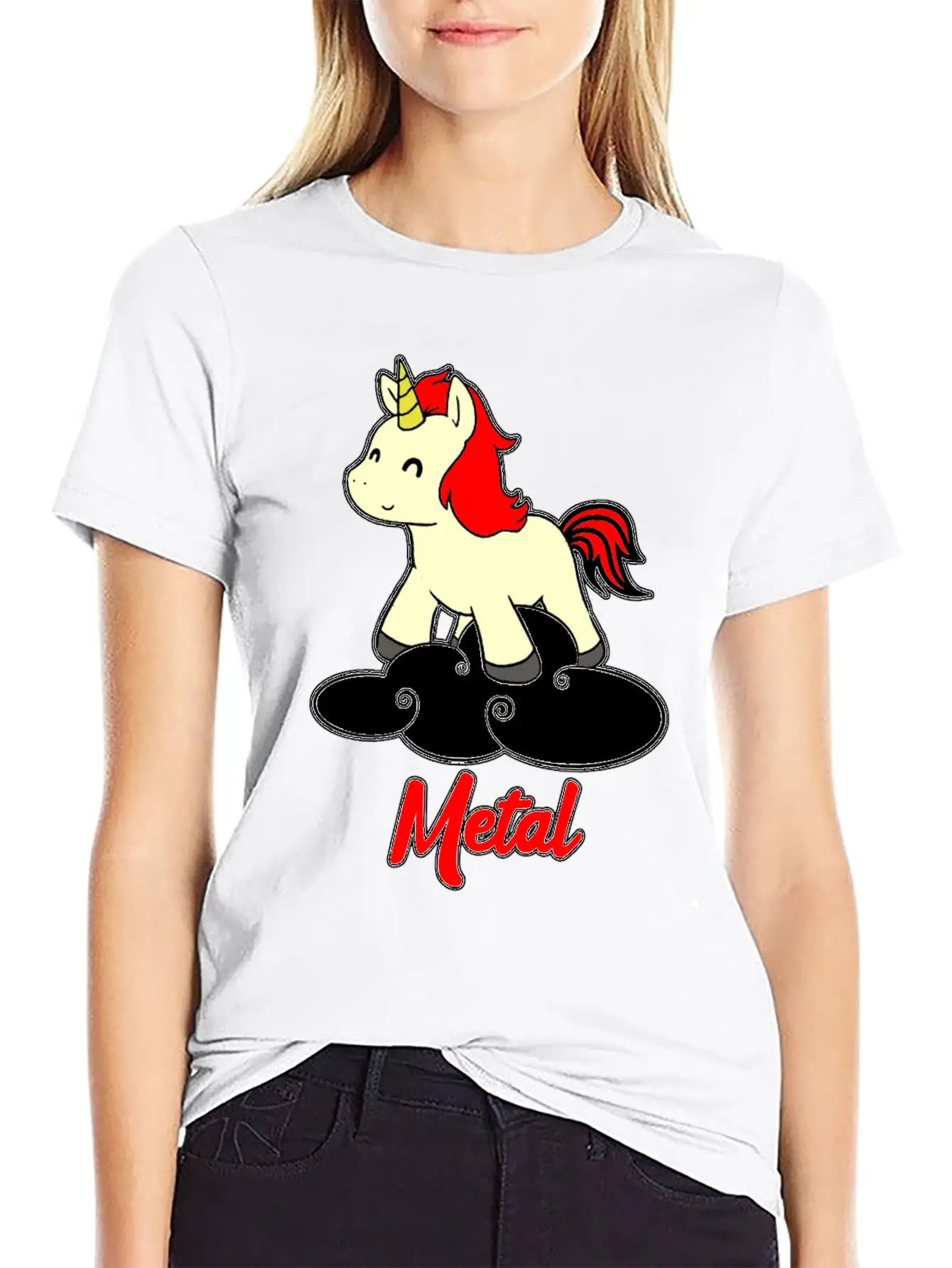 Metal Unicorn - Unicorn - Metal - Music Unisex Casual T-Shirt – Clean Design For Daily Comfort