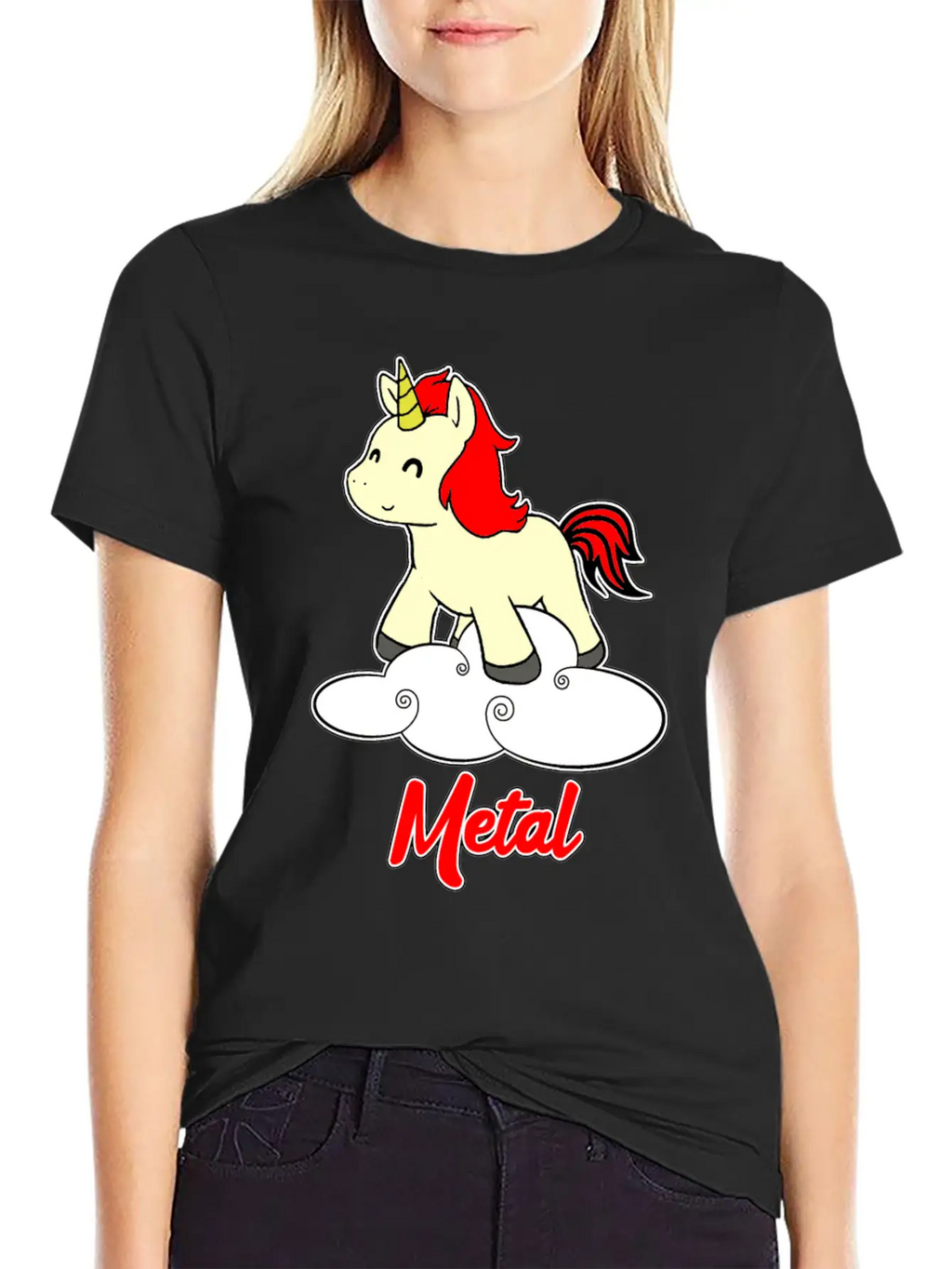 Metal Unicorn - Unicorn - Metal - Music Unisex Casual T-Shirt – Clean Design For Daily Comfort