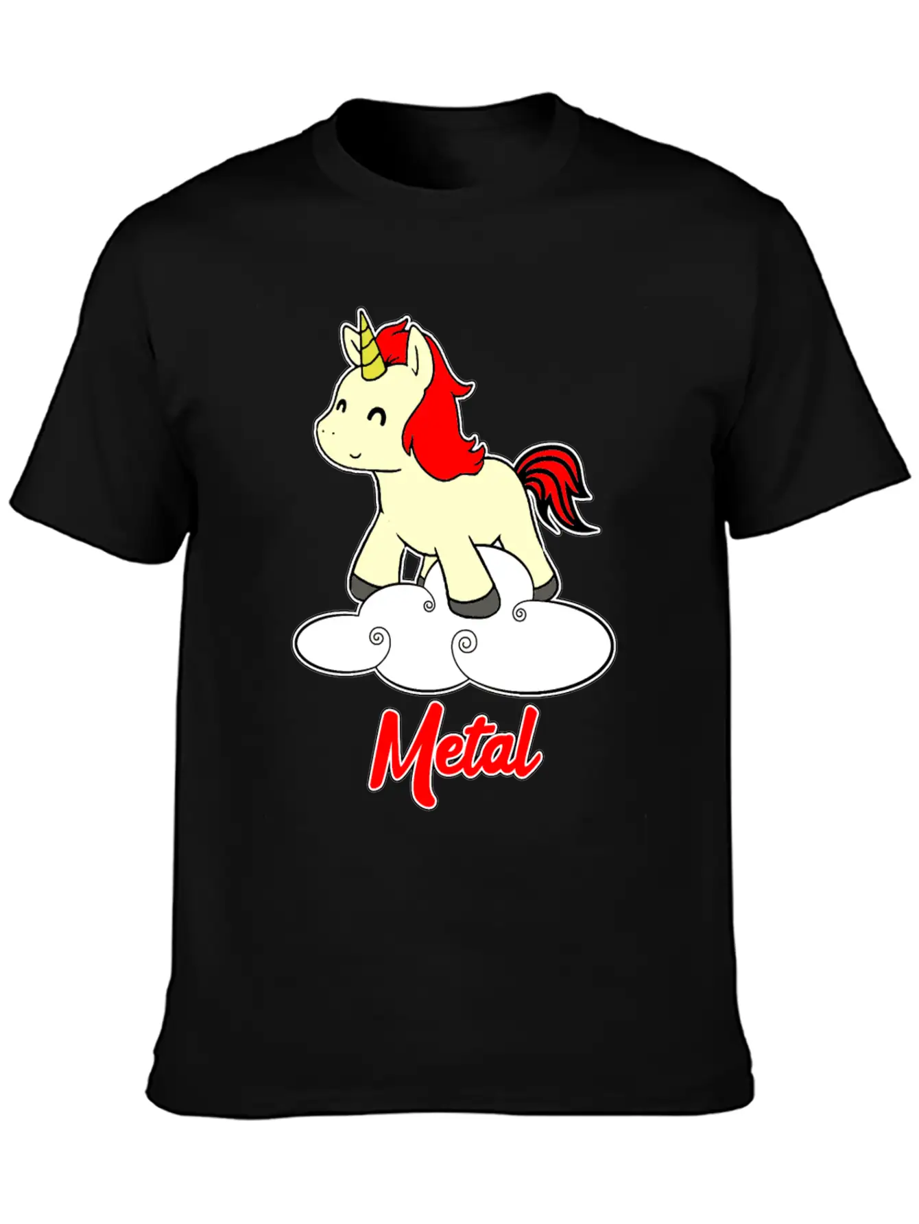 Metal Unicorn - Unicorn - Metal - Music Unisex Casual T-Shirt – Clean Design For Daily Comfort
