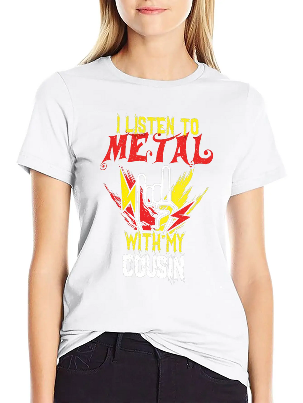 Metal With Cousin Metal Kid Music Lover Rocker Breathable Soft Cotton T-Shirt – Timeless Casual Look