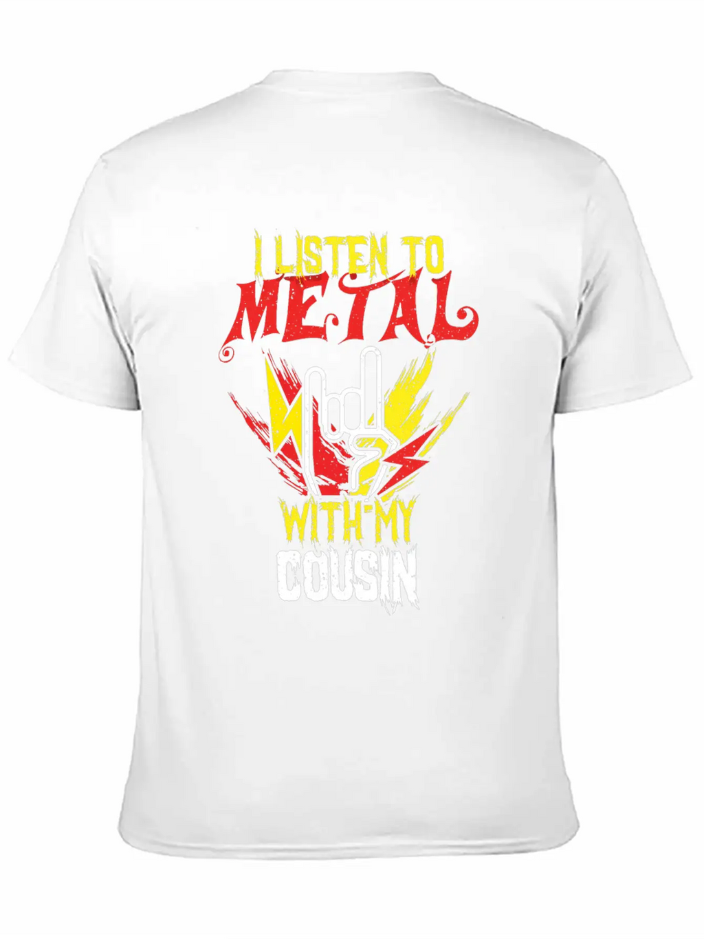 Metal With Cousin Metal Kid Music Lover Rocker Breathable Soft Cotton T-Shirt – Timeless Casual Look