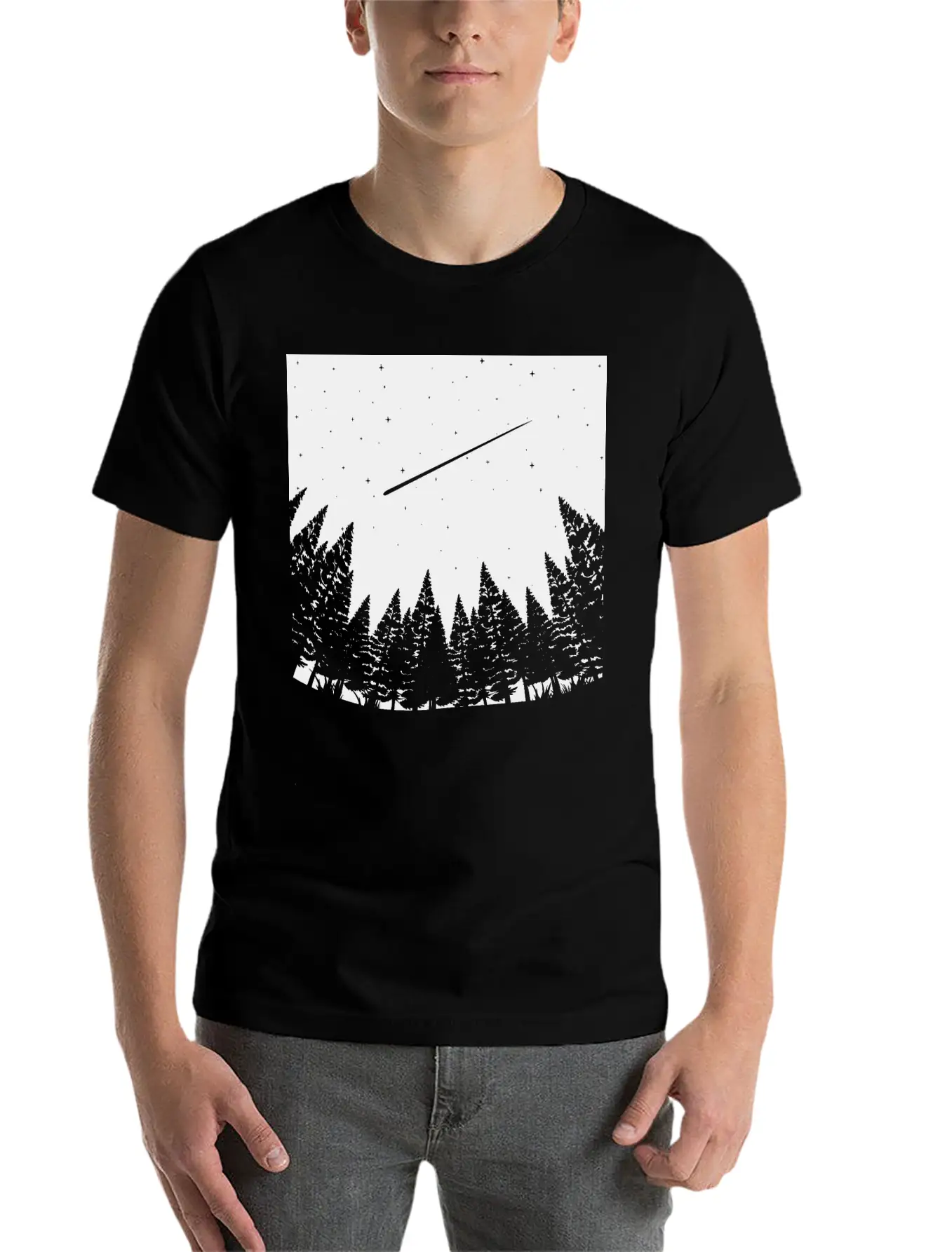 Meteor Watch Space Astronomy Art Unisex Casual T-Shirt – Clean Design For Daily Comfort