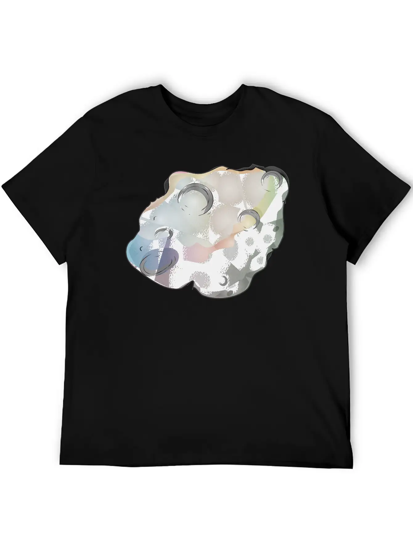 Meteorite Small Planet In Space Unisex Short Sleeve Soft Cotton T-Shirt – Casual Everyday Wear