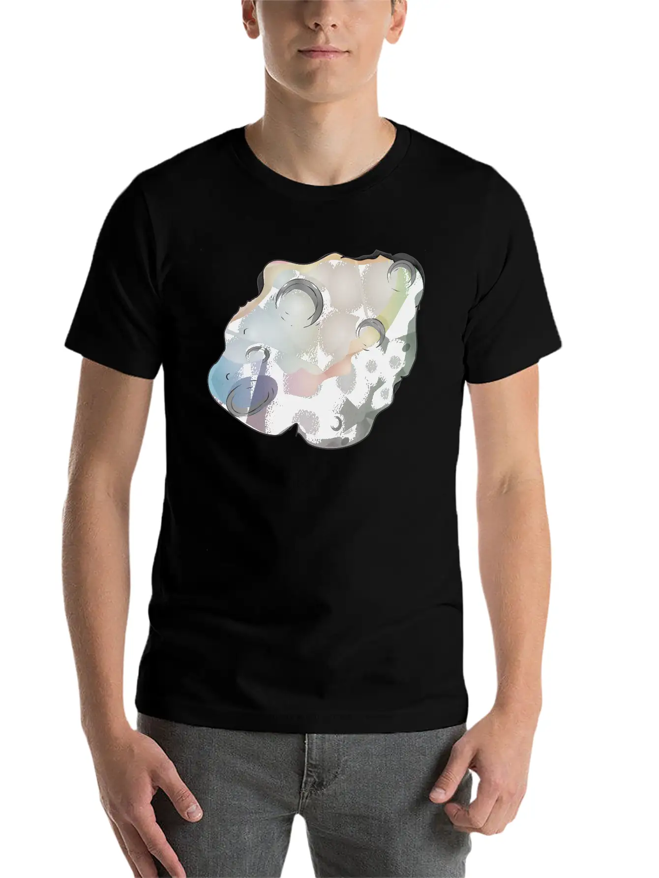 Meteorite Small Planet In Space Unisex Short Sleeve Soft Cotton T-Shirt – Casual Everyday Wear