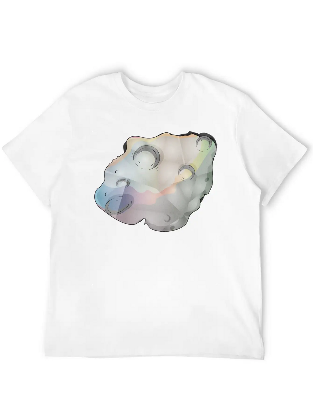 Meteorite Small Planet In Space Unisex Short Sleeve Soft Cotton T-Shirt – Casual Everyday Wear