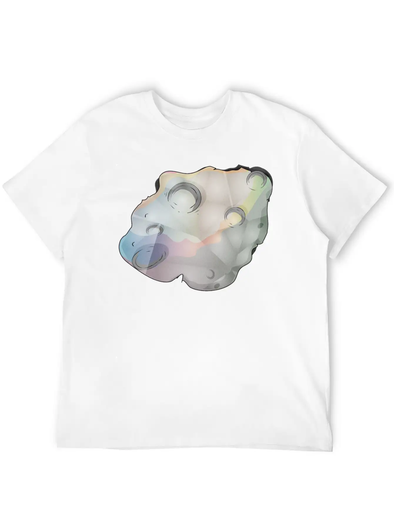 Meteorite Small Planet In Space Unisex Short Sleeve Soft Cotton T-Shirt – Casual Everyday Wear