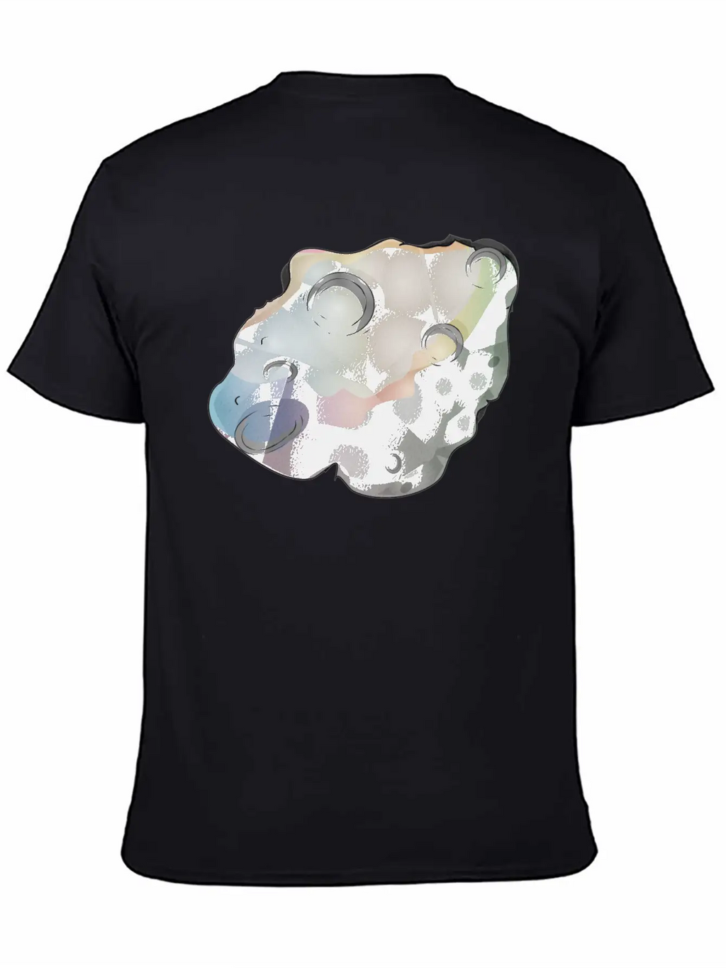Meteorite Small Planet In Space Unisex Short Sleeve Soft Cotton T-Shirt – Casual Everyday Wear
