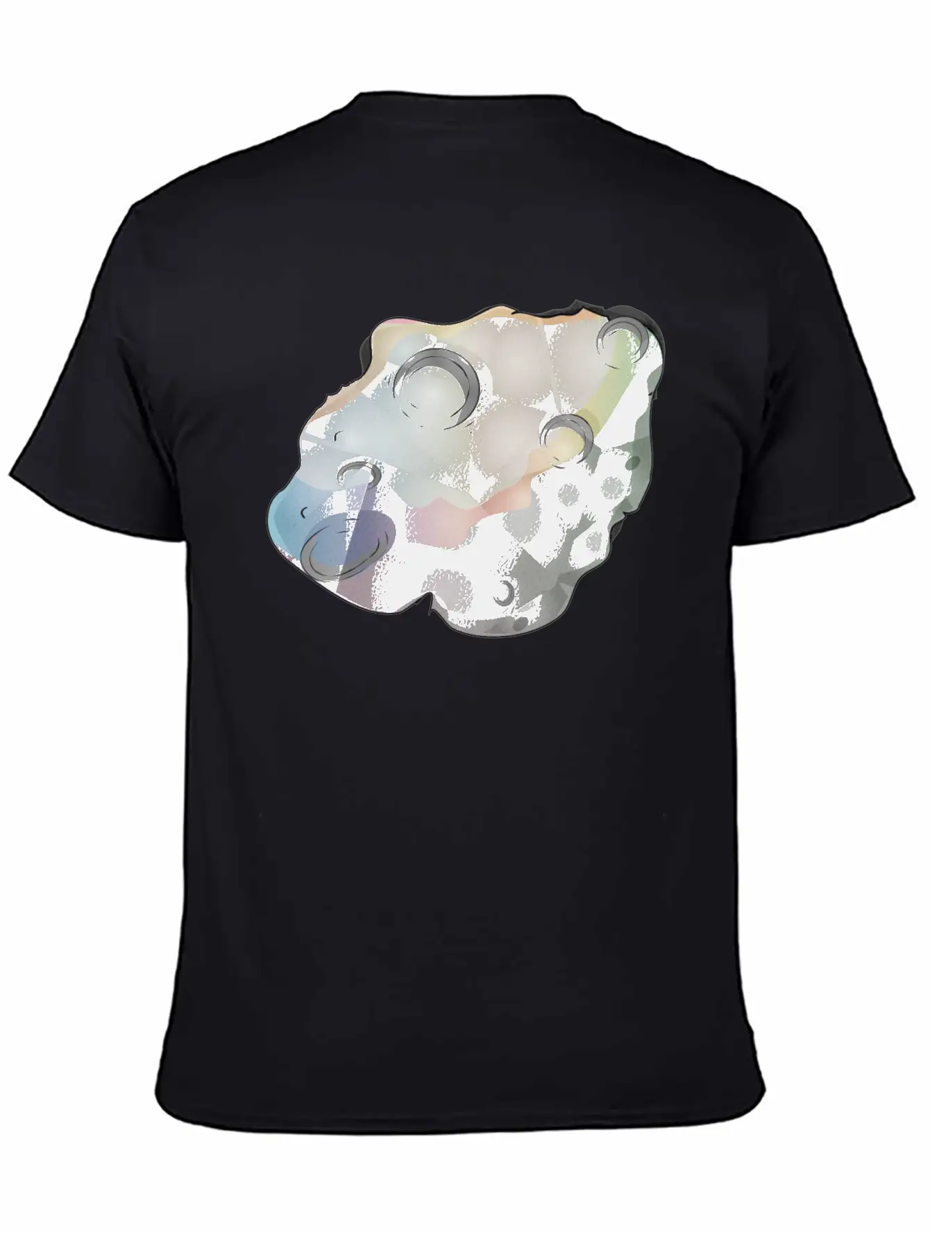 Meteorite Small Planet In Space Unisex Short Sleeve Soft Cotton T-Shirt – Casual Everyday Wear