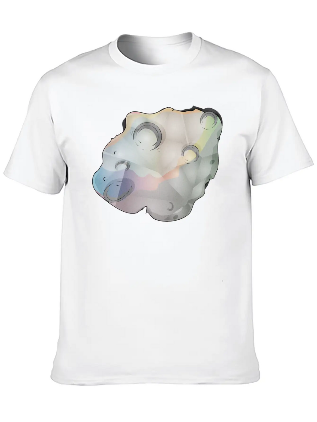 Meteorite Small Planet In Space Unisex Short Sleeve Soft Cotton T-Shirt – Casual Everyday Wear
