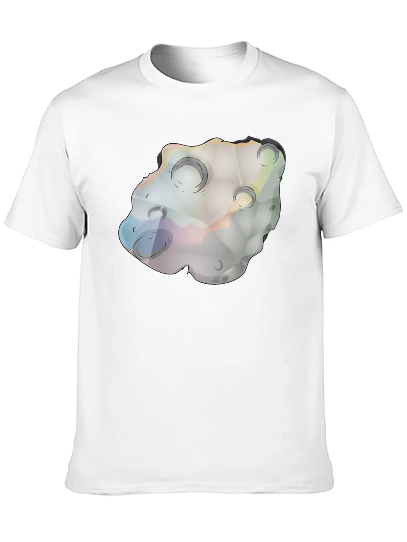 Meteorite Small Planet In Space Unisex Short Sleeve Soft Cotton T-Shirt – Casual Everyday Wear