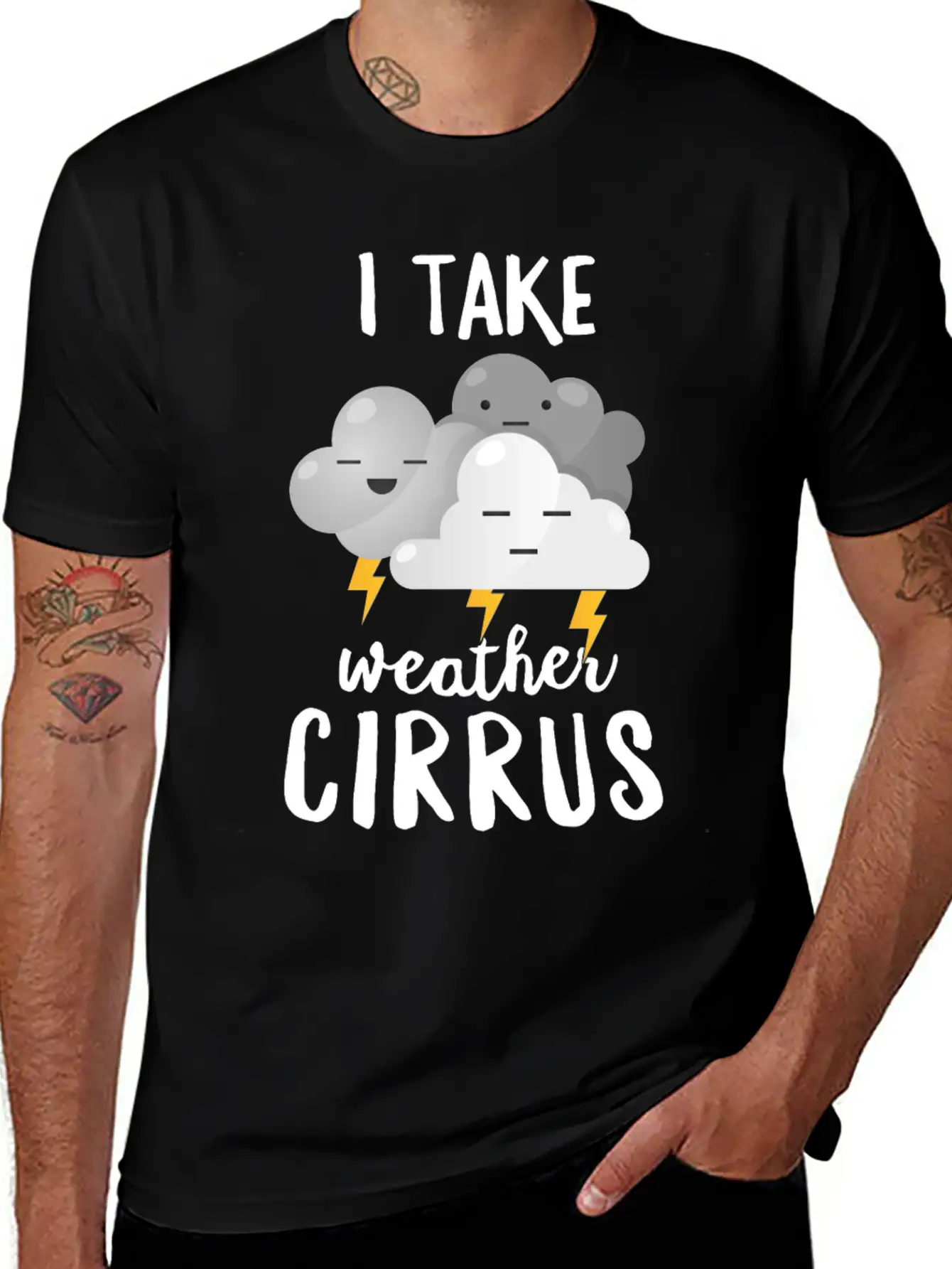 Meteorologist Gift I Take Weather Cirrus Breathable Soft Cotton T-Shirt – Timeless Casual Look