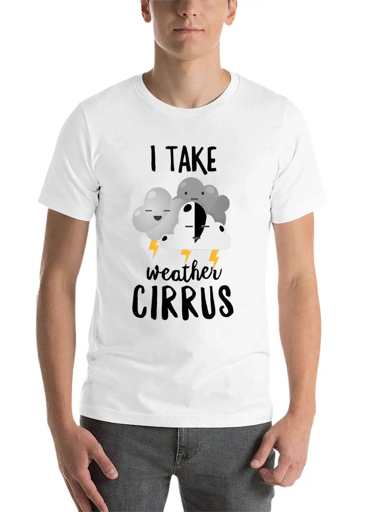 Meteorologist Gift I Take Weather Cirrus Breathable Soft Cotton T-Shirt – Timeless Casual Look