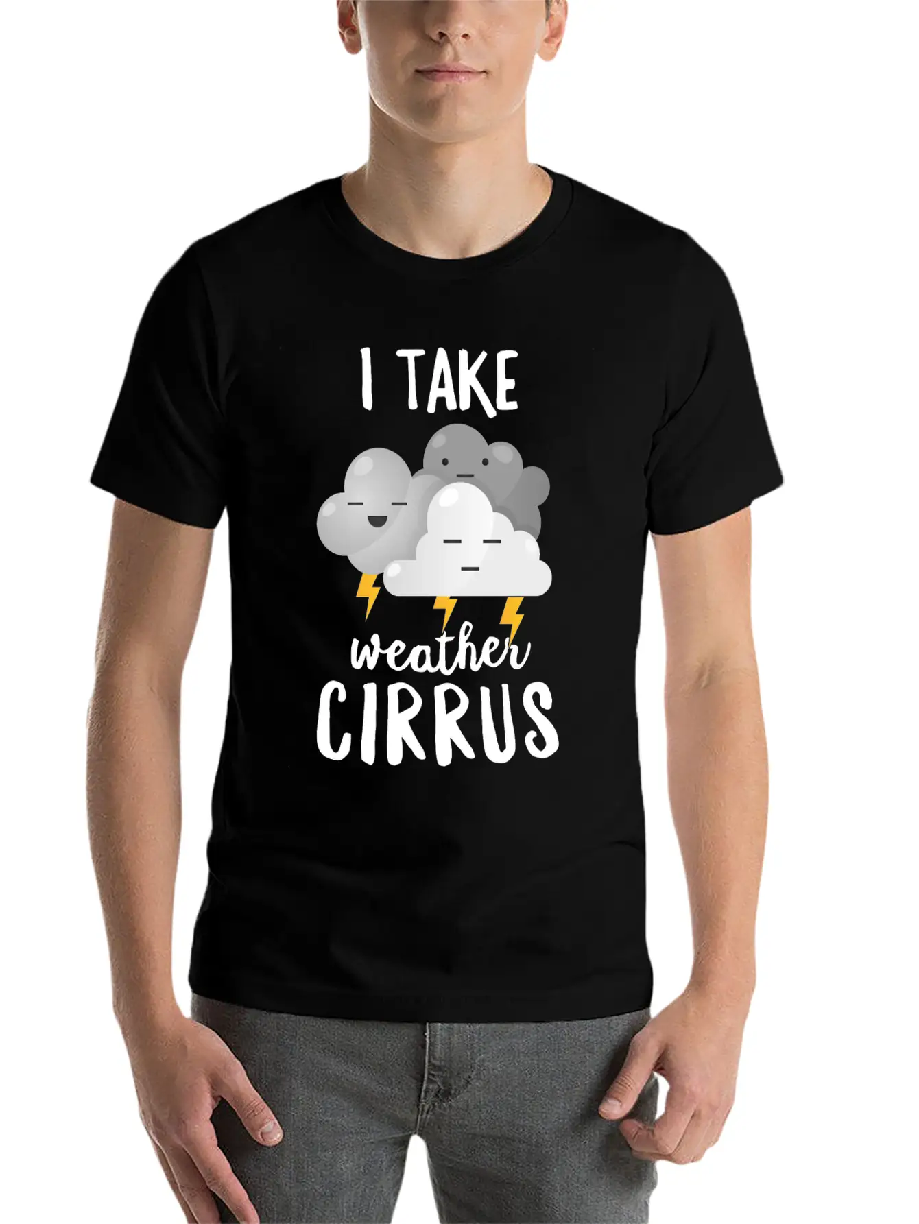 Meteorologist Gift I Take Weather Cirrus Breathable Soft Cotton T-Shirt – Timeless Casual Look