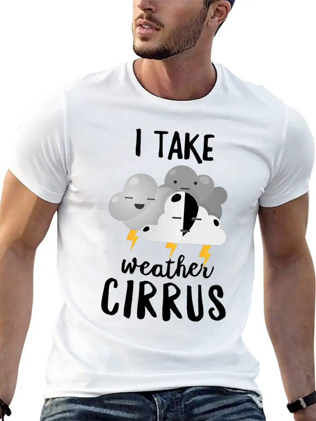 Meteorologist Gift I Take Weather Cirrus Breathable Soft Cotton T-Shirt – Timeless Casual Look