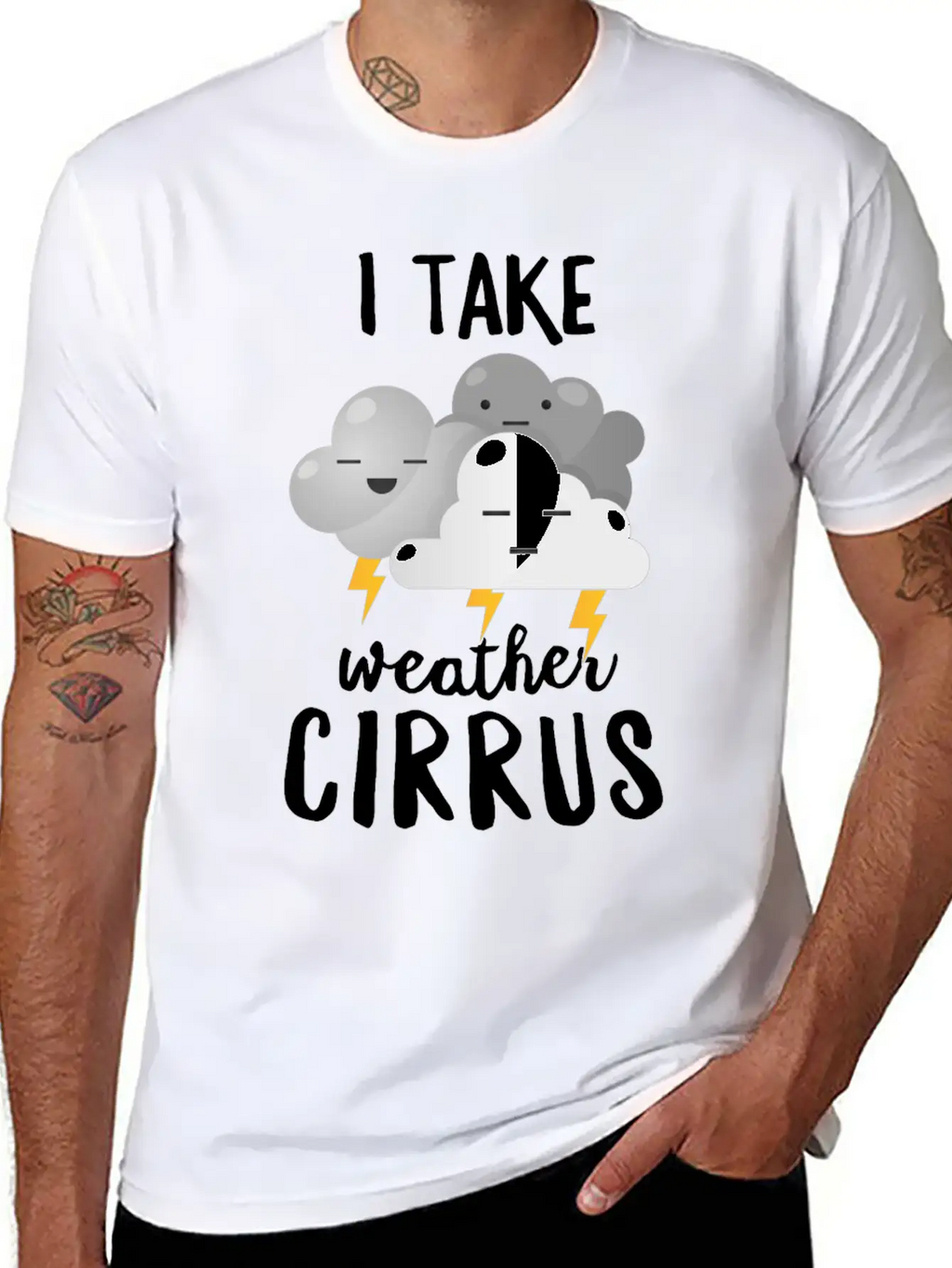 Meteorologist Gift I Take Weather Cirrus Breathable Soft Cotton T-Shirt – Timeless Casual Look