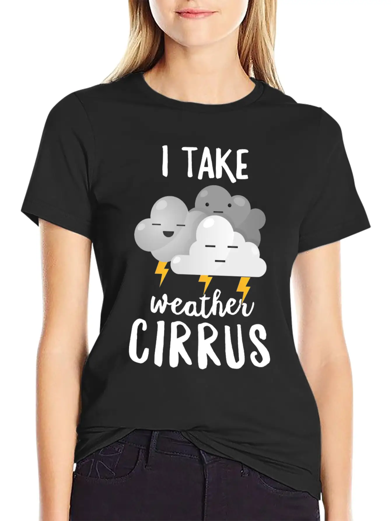 Meteorologist Gift I Take Weather Cirrus Breathable Soft Cotton T-Shirt – Timeless Casual Look