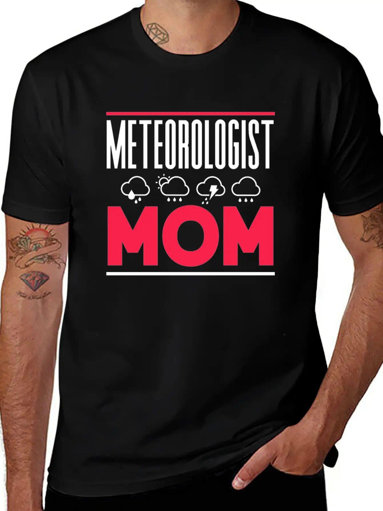 Meteorologist Mom Weather Job Meteorology Stylish Everyday T-Shirt – Unisex Basic Cotton Tee