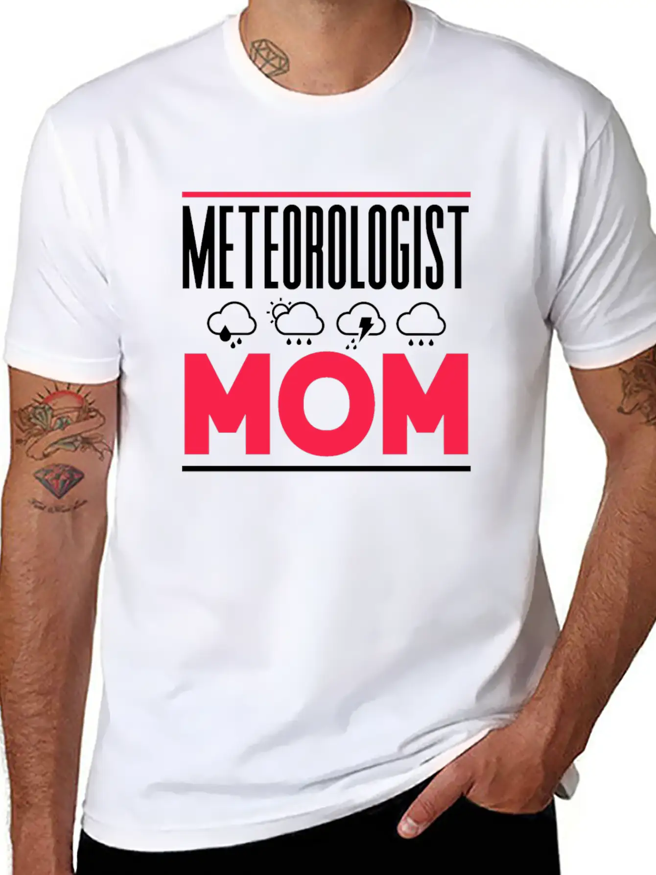 Meteorologist Mom Weather Job Meteorology Stylish Everyday T-Shirt – Unisex Basic Cotton Tee