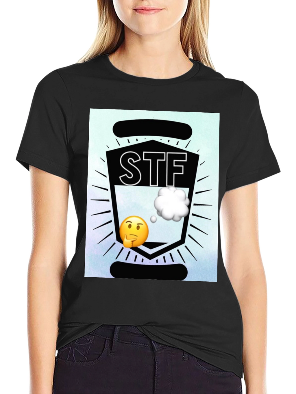 STF Emoji Graphic T-Shirt - Black