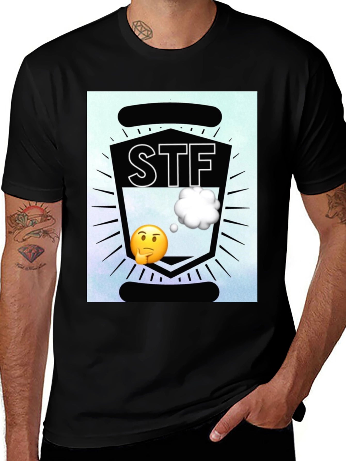 STF Emoji Graphic T-Shirt - Black