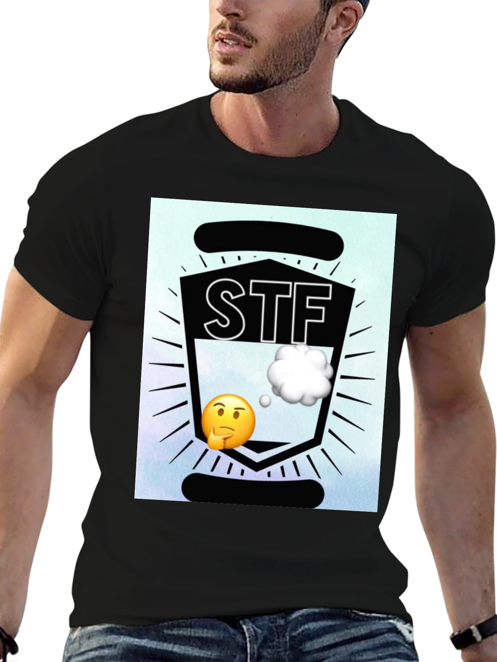 STF Emoji Graphic T-Shirt - Black