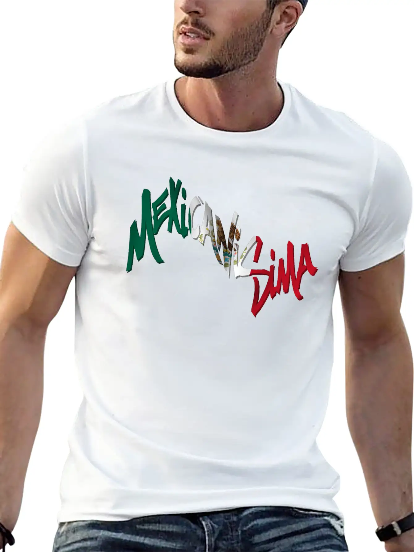 Mexicanisima Mexican Flag Unisex Short Sleeve Soft Cotton T-Shirt – Casual Everyday Wear