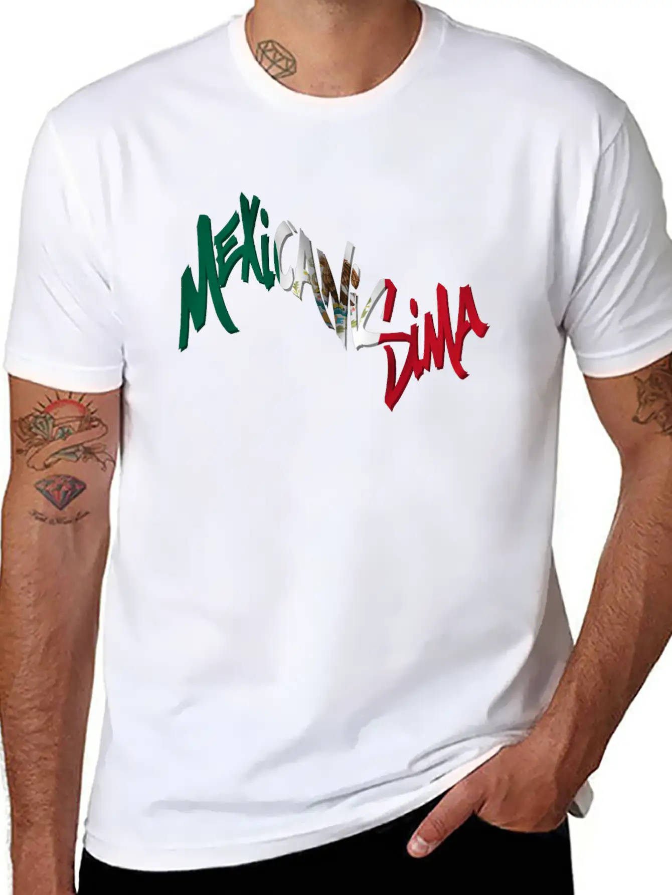 Mexicanisima Mexican Flag Unisex Short Sleeve Soft Cotton T-Shirt – Casual Everyday Wear