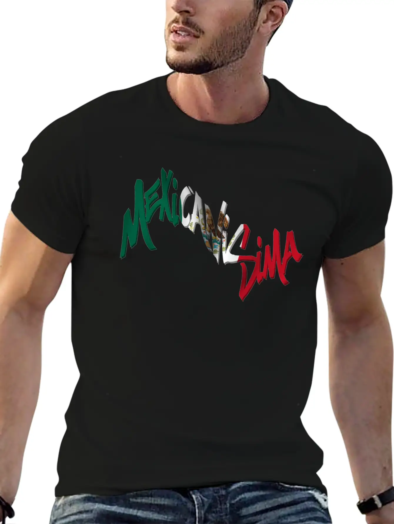 Mexicanisima Mexican Flag Unisex Short Sleeve Soft Cotton T-Shirt – Casual Everyday Wear